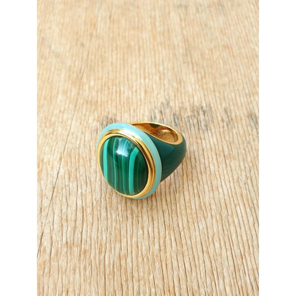 Aurelie Bidermann žiedas su malachitu 